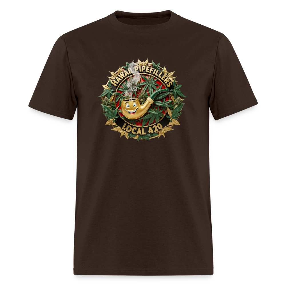 HAWAII PIPEFILLERS LOCAL 420 F/B DESIGN Men's T-Shirt - brown