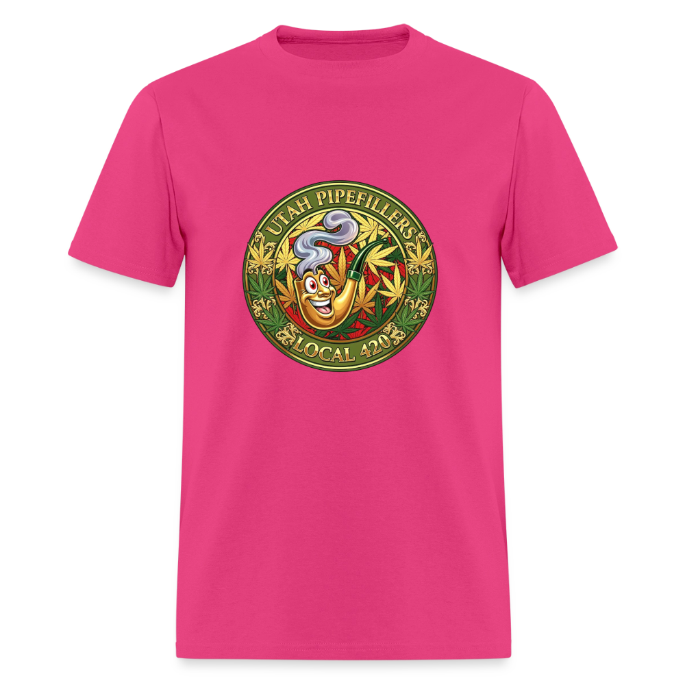 UTAH PIPEFILLERS LOCAL 420 F/B DESIGN Men's T-Shirt - fuchsia