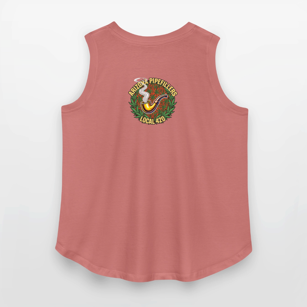ARIZONA PIPEFILLERS LOCAL 420 F/B DESIGN Women's Curvy Relaxed Tank Top - mauve