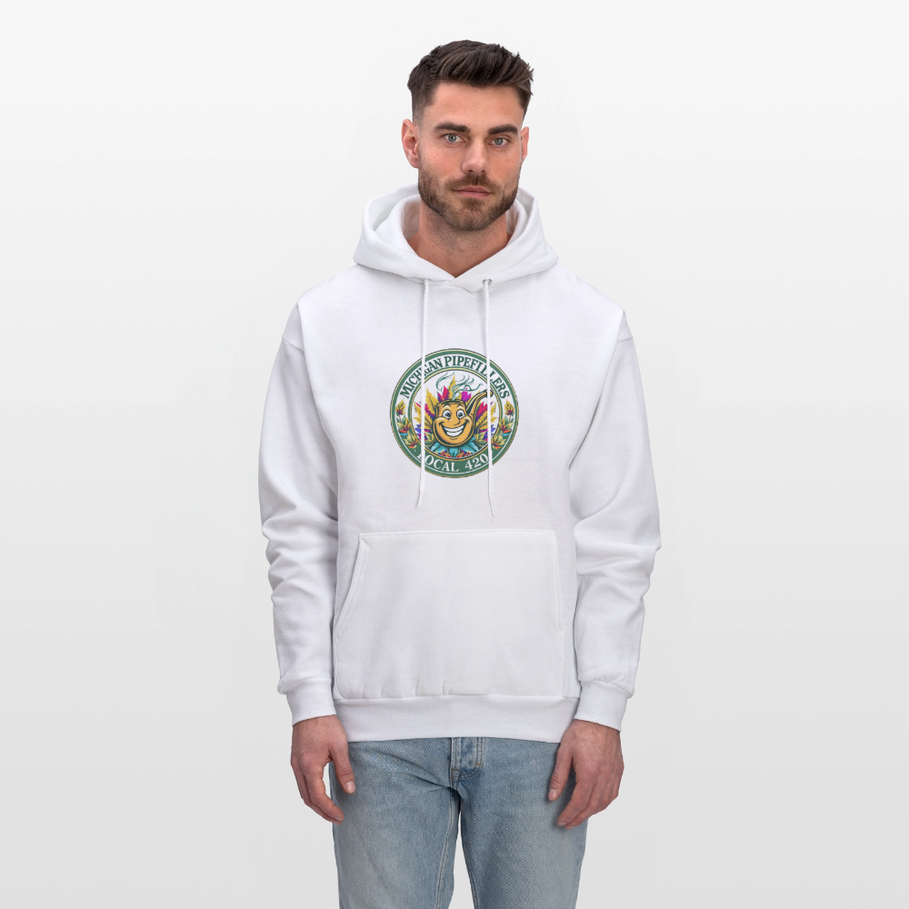 MICHIGAN PIPEFILLERS LOCAL 420 Men's Hoodie - white