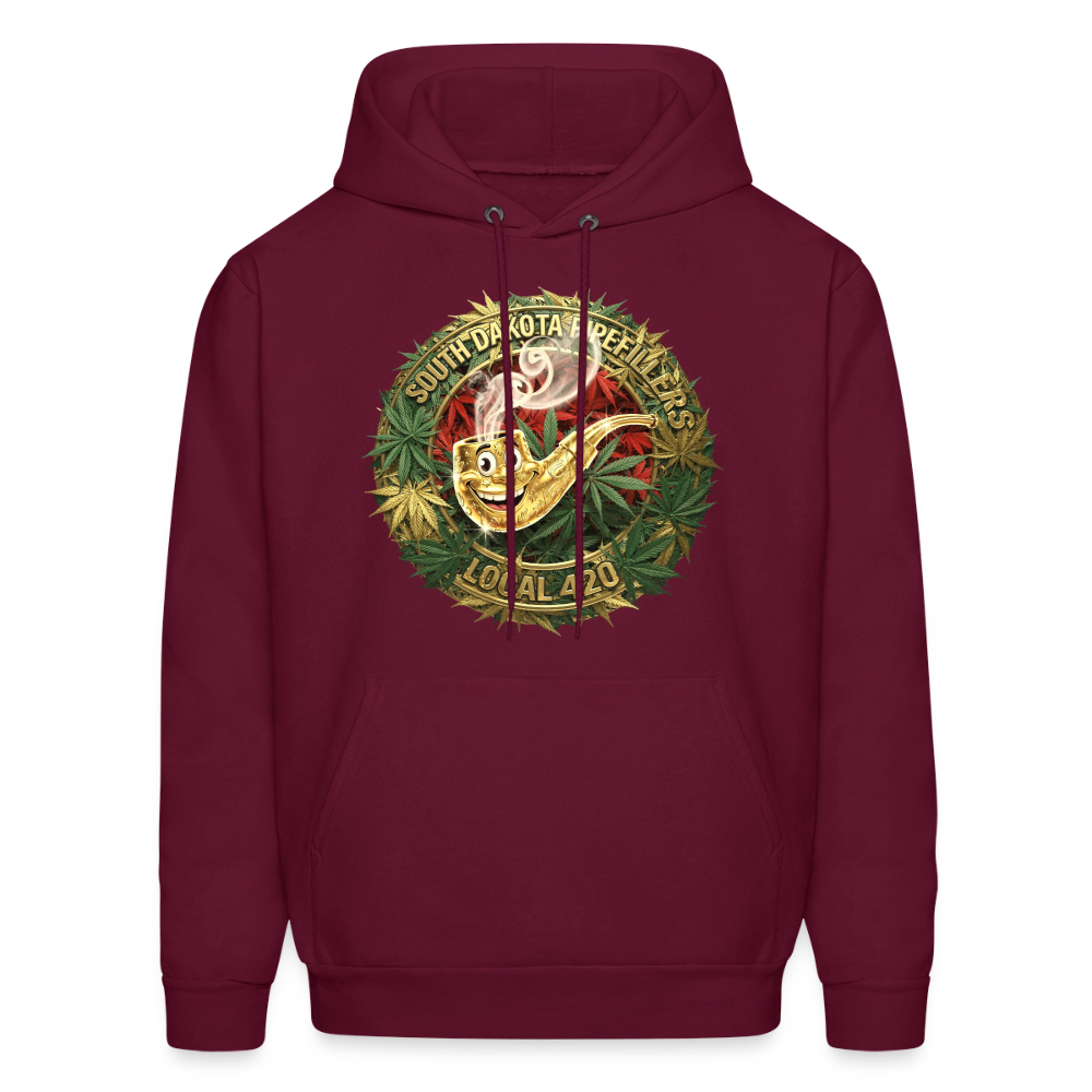 SOUTH DAKOTA PIPEFILLERS LOCAL 420 Men's  Hoodie - burgundy