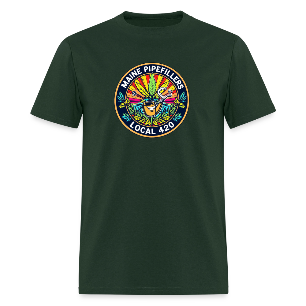 MAINE PIPEFILLERS LOCAL 420 Men's T-Shirt - forest green