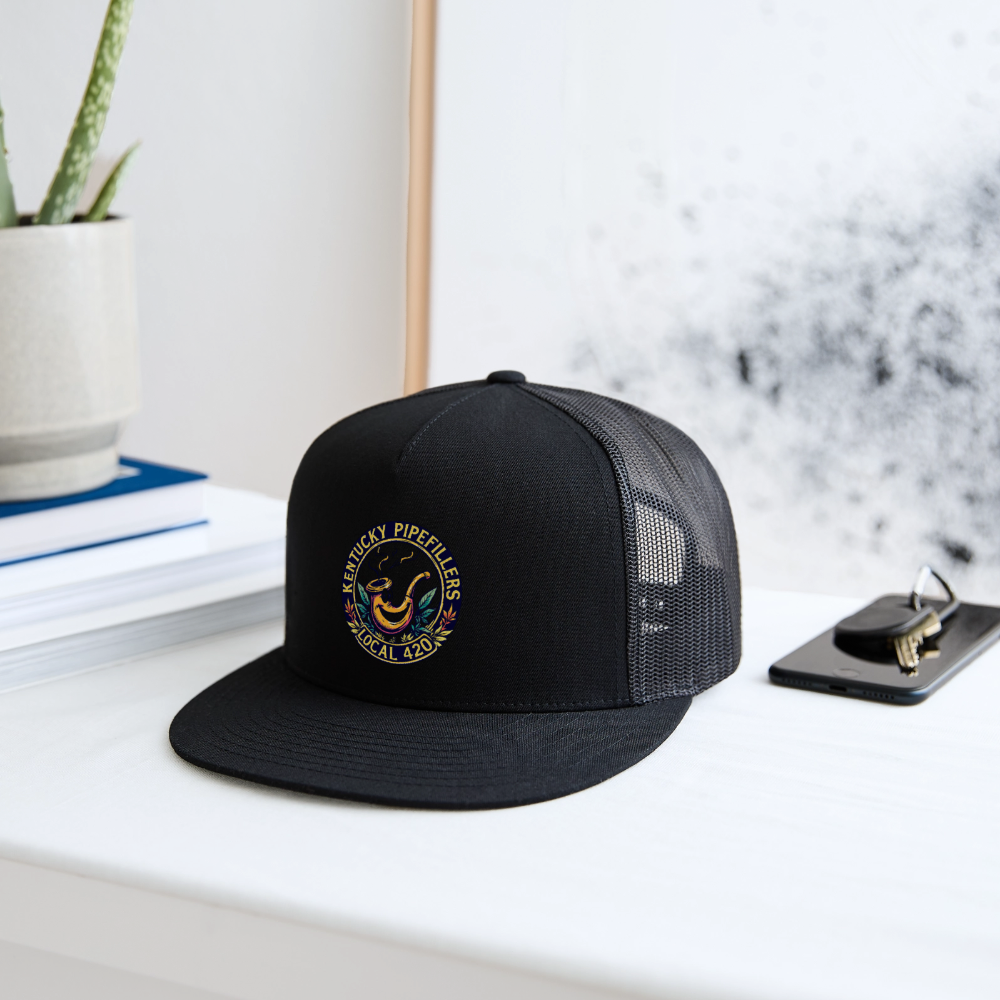 KENTUCK YPIPEFILLERS LOCAL 420 Trucker Hat - black/black