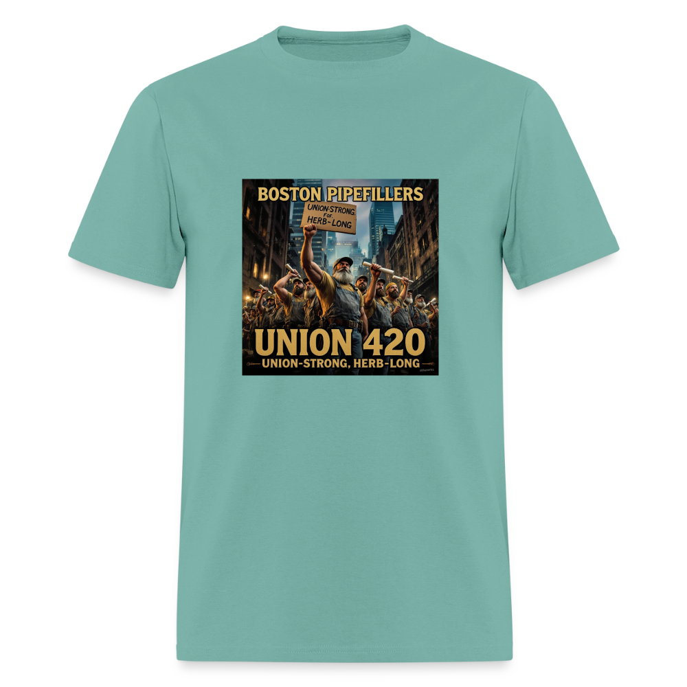 NEW ENGLAND PIPEFILLERS UNION 420 Men's T-Shirt - aquatic