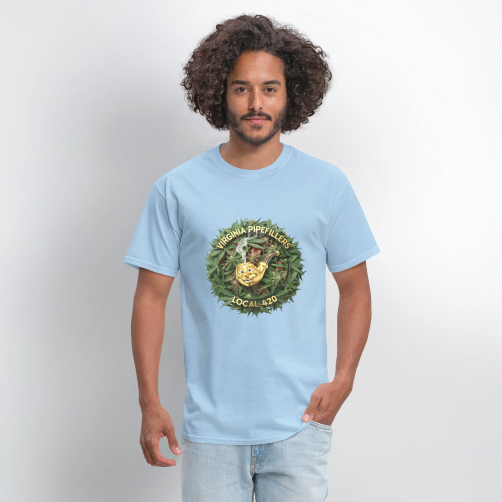 VIRGINIA PIPEFILLERS LOCAL 420 Men's T-Shirt - powder blue
