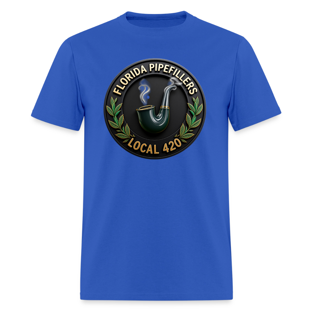 FLORIDA PIPEFILLERS LOCAL 420 F/B DESIGN Men's T-Shirt - royal blue