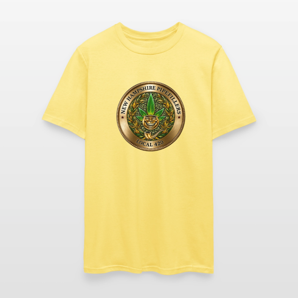 NEW HAMPSHIRE PIPEFILLERS UNION LOCAL 420 Men's T-Shirt - cornsilk