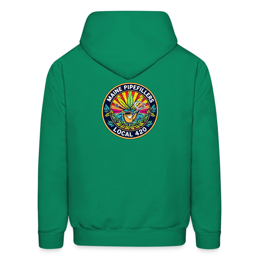 MAINE PIPEFILLERS LOCAL 420 2 EMBLEM Men's Hoodie - kelly green