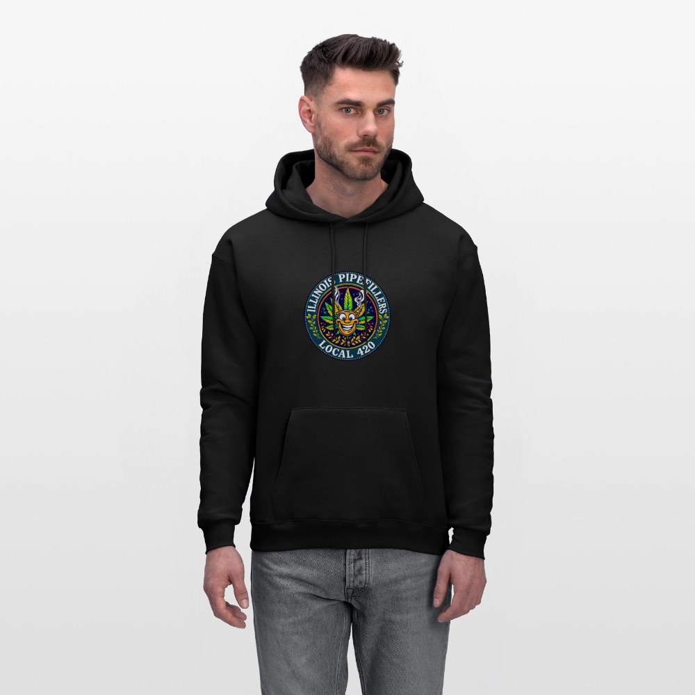 ILLINOIS PIPEFILLERS LOCAL 420 F/B DESIGN Men's Hoodie - black