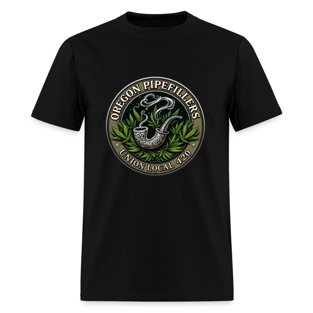 OREGON PIPEFILLERS UNION LOCAL 420 Men's T-Shirt - black