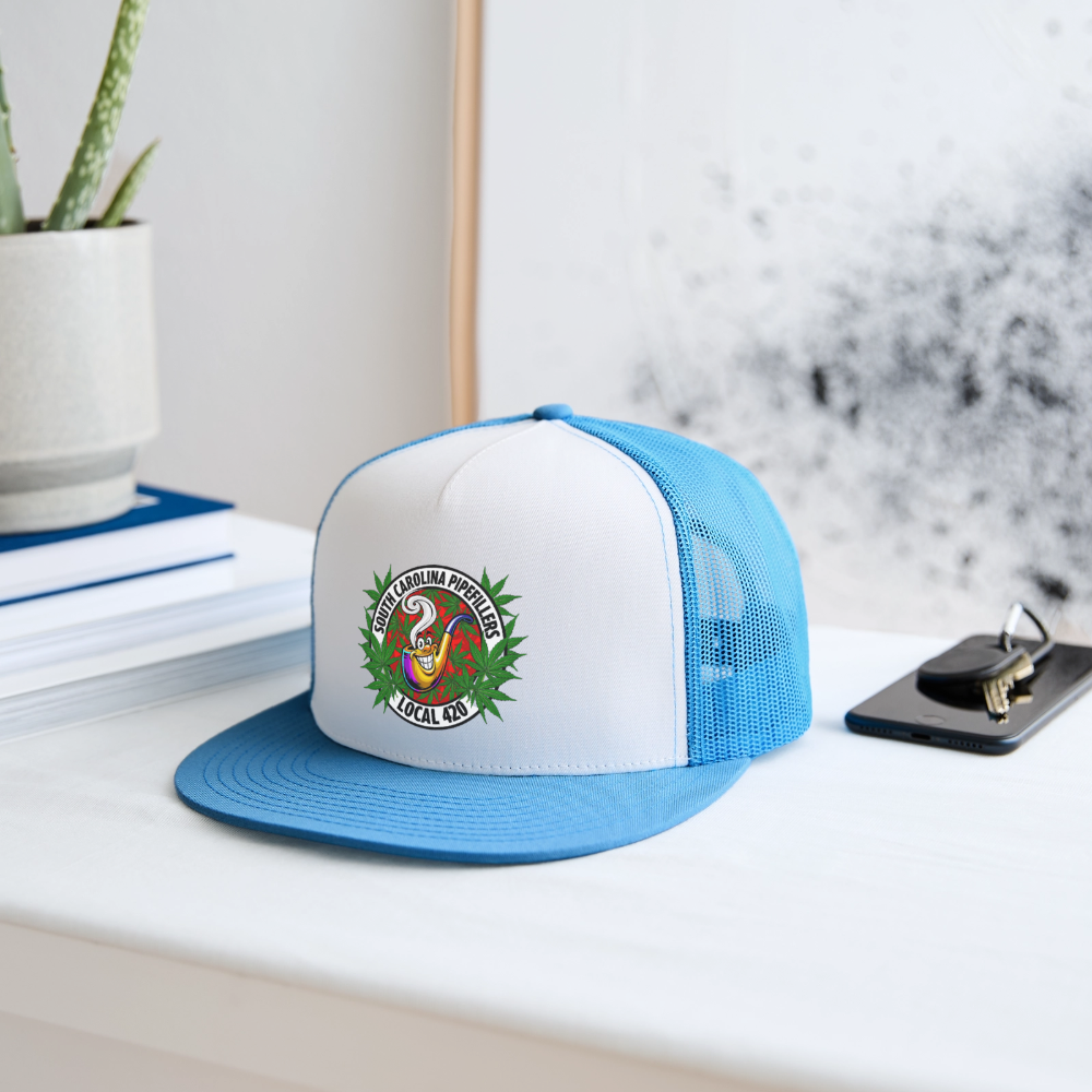 SOUTH CAROLINA PIPEFILLERS LOCAL 420 Trucker Hat - white/blue