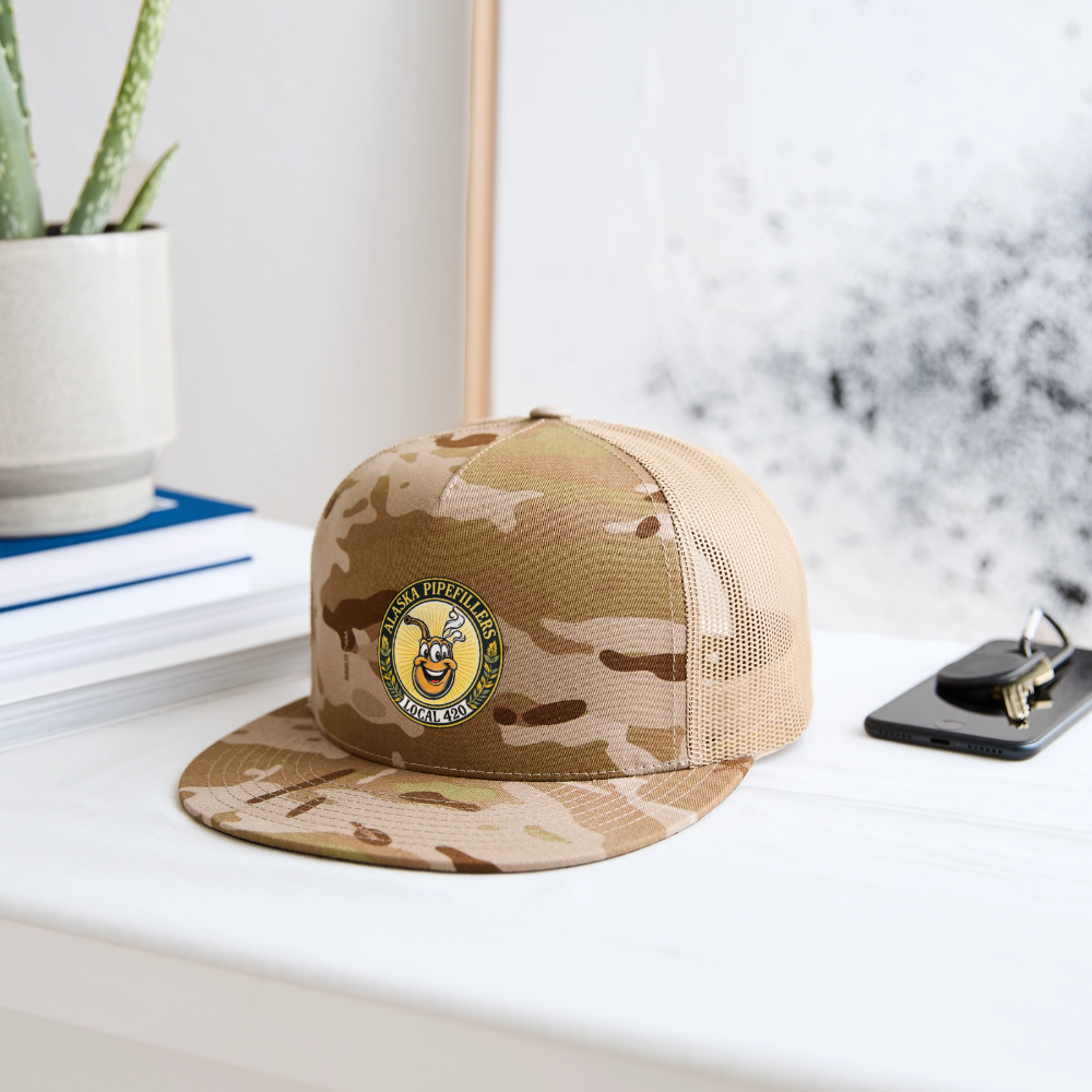ALASKA PIPEFILLERS LOCAL 420 CAMO Trucker Hat - MultiCam\tan