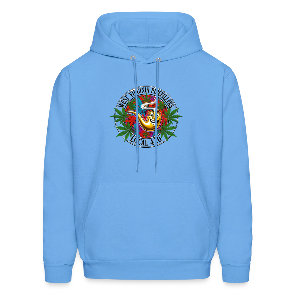 WEST VIRGINIA PIPEFILLERS LOCAL 420 F/B DESIGN  Men's  Hoodie - carolina blue