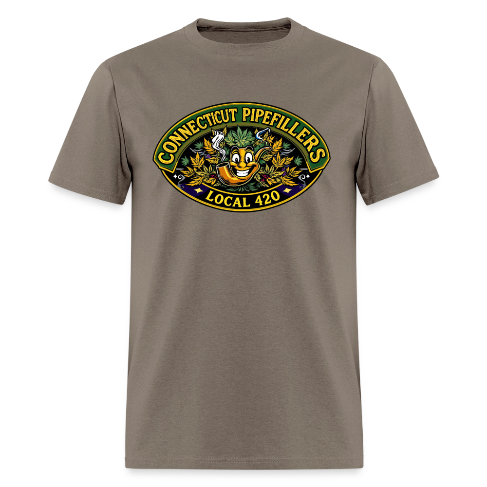 CONNECTICUT PIPEFILLERD LOCAL 420Men's T-Shirt - safari