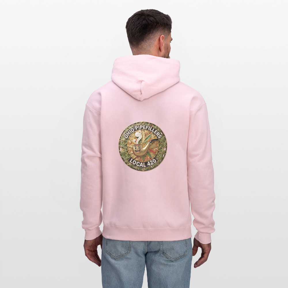 OHIO PIPEFILLERS LOCAL 420  F/B DESIGNS Men's Hoodie - pale pink