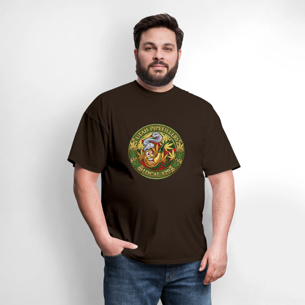 UTAH PIPEFILLERS LOCAL 420 Men's T-Shirt - brown