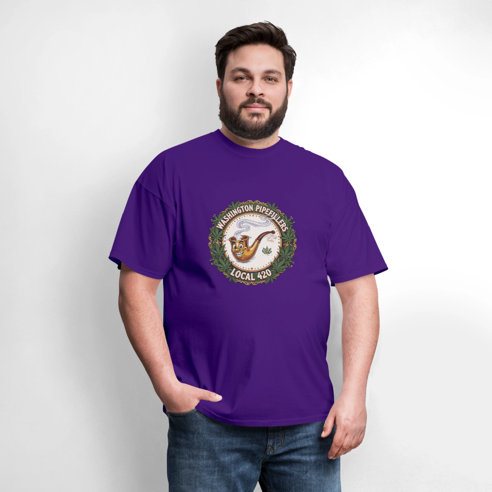 WASHINGTON PIPEFILLERS LOCAL 420 Men's T-Shirt - purple