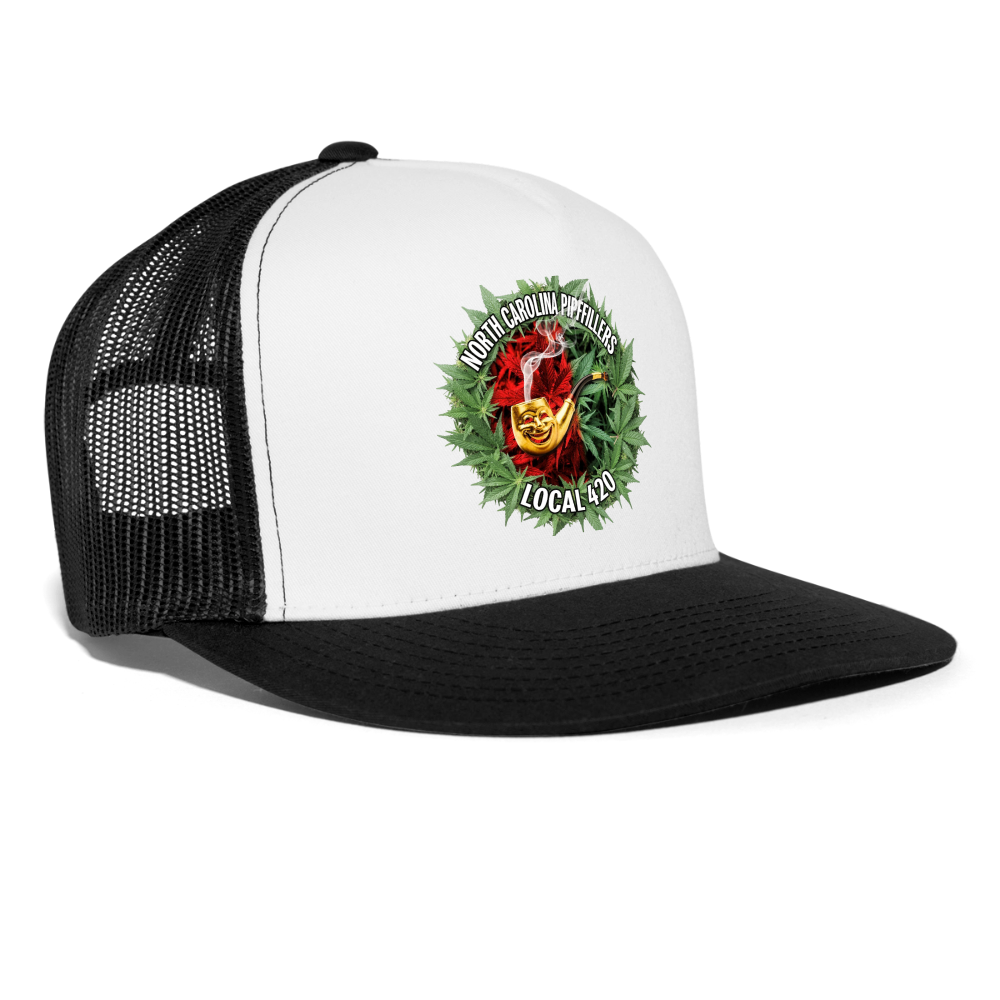 NORTH CAROLINA PIPEFILLERS LOCAL 420 Trucker Hat - white/black