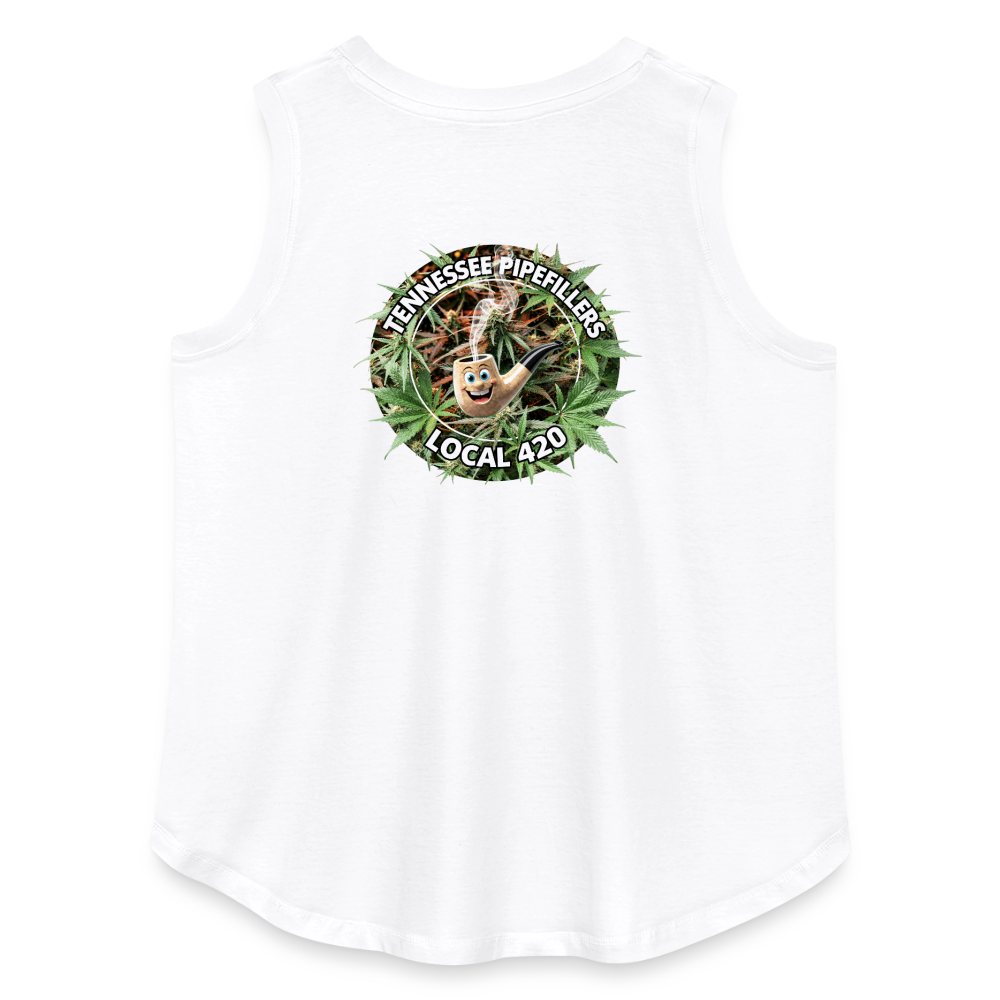 TENNESSEE PIPEFILLERS LOCAL 420 F/B DESIGN Women's Curvy Relaxed Tank Top - white