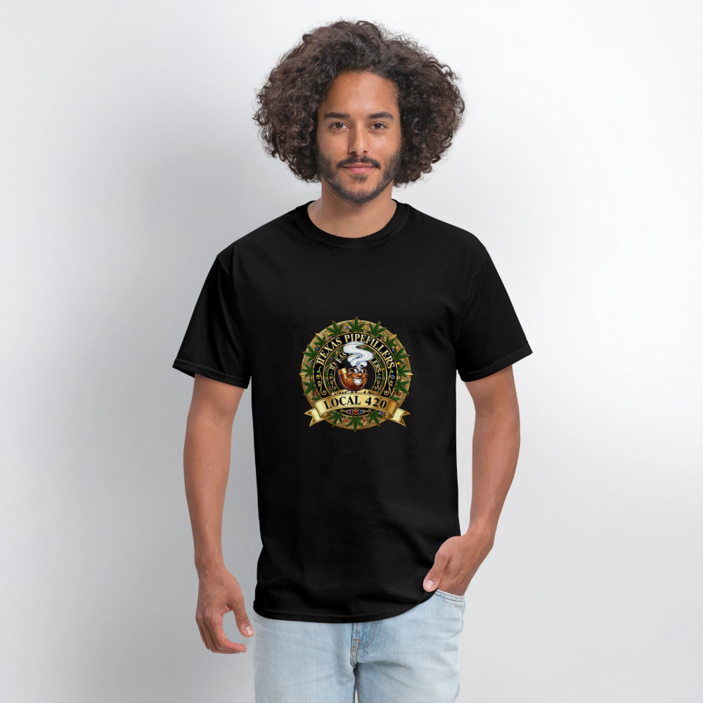 TEXAS PIPEFILLERS LOCAL 420 Men's T-Shirt - black
