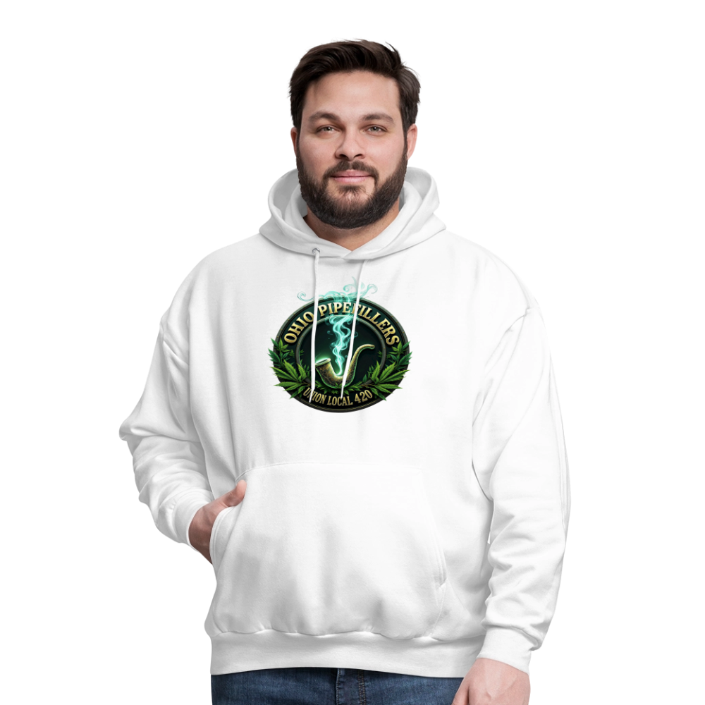 OHIO PIPEFILLERS UNION LOCAL 420 Men's Hoodie - white