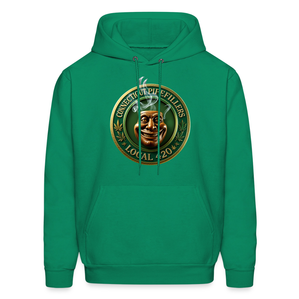 CONNECTICUT PIPEFILLERS LOCAL 420 F/B DESIGN Men's  Hoodie - kelly green
