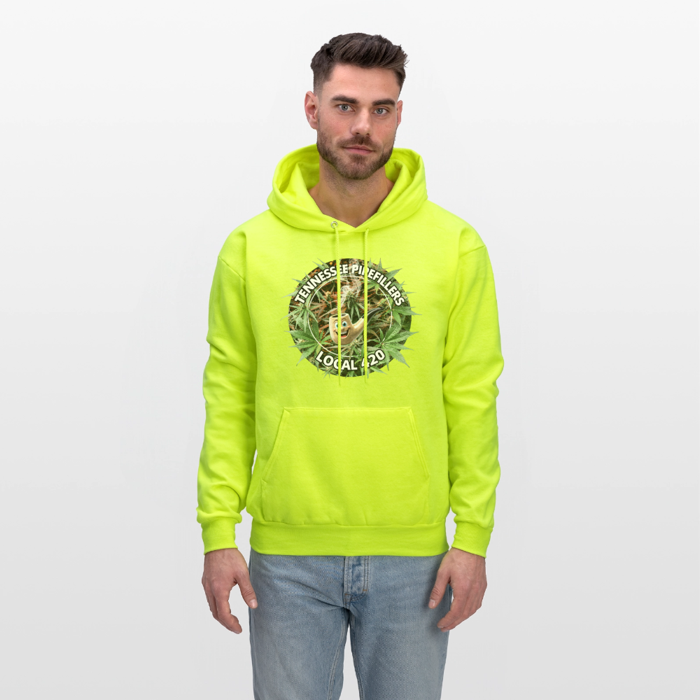 TENNESSEE PIPEFILLERS LOCAL 420 Men's  Hoodie - safety green