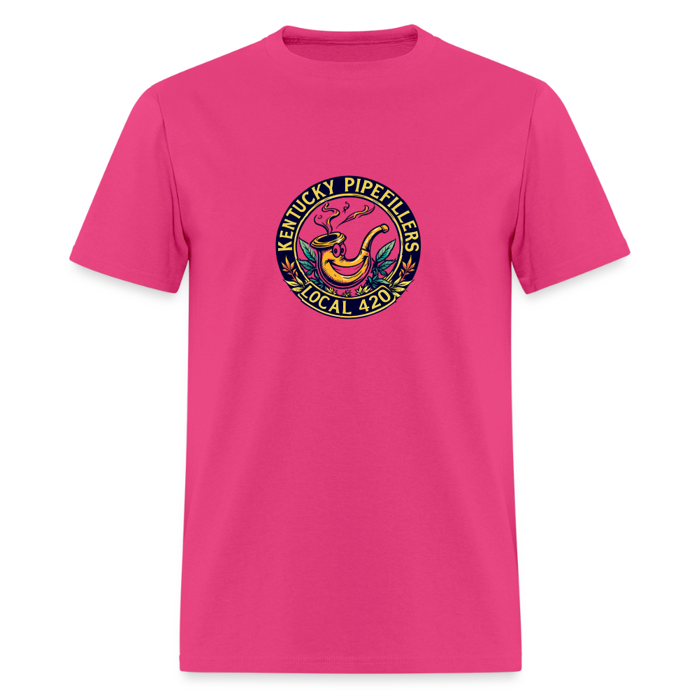 KENTUCKY PIPEFILLERS LOCAL 420 Men's T-Shirt - fuchsia