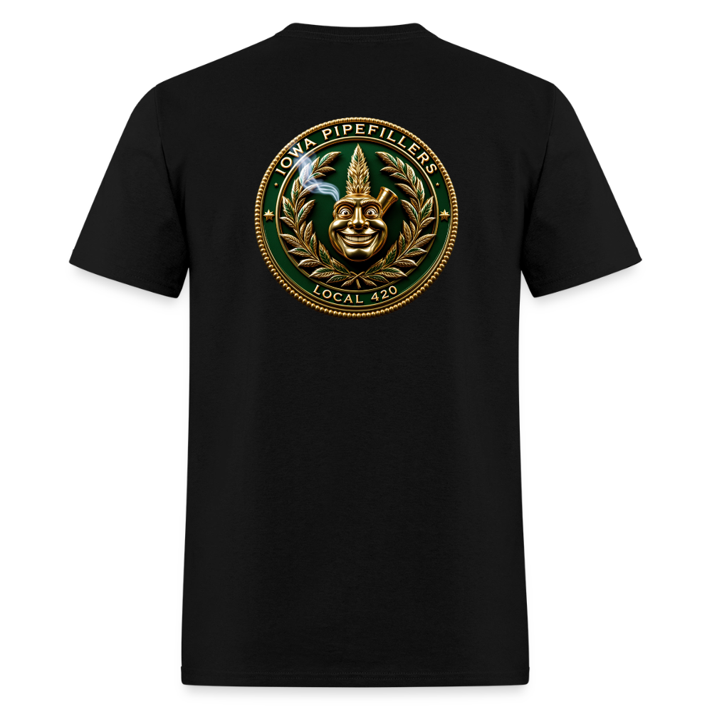 IOWA PIPEFILLERS LOCAL 420 F/B DESIGN Men's T-Shirt - black