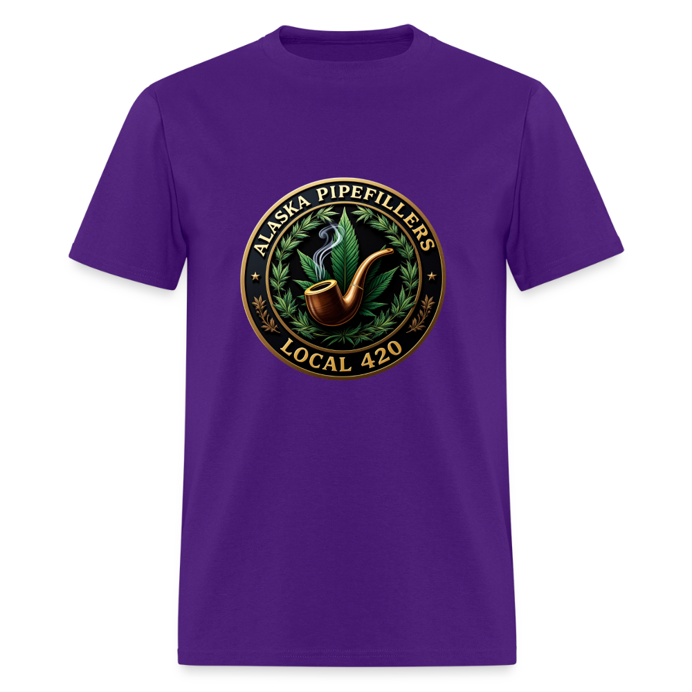 ALASKA PIPEFILLERS LOCAL 420 Men's T-Shirt - purple
