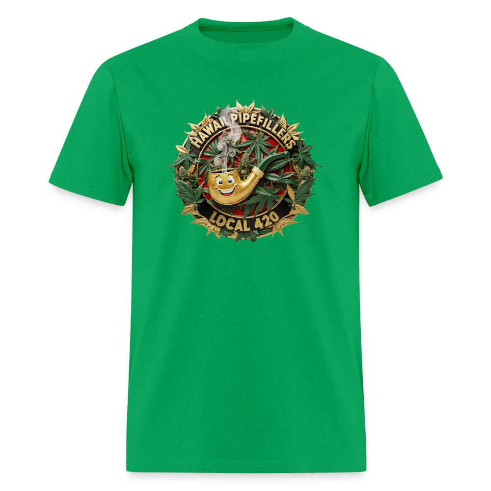 HAWAII PIPEFILLERS LOCAL 420 F/B DESIGN Men's T-Shirt - bright green
