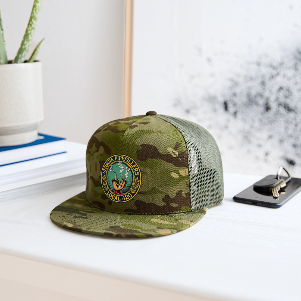 GEORGIA PIPEFILLERS LOCAL 420 Trucker Hat - MultiCam\green