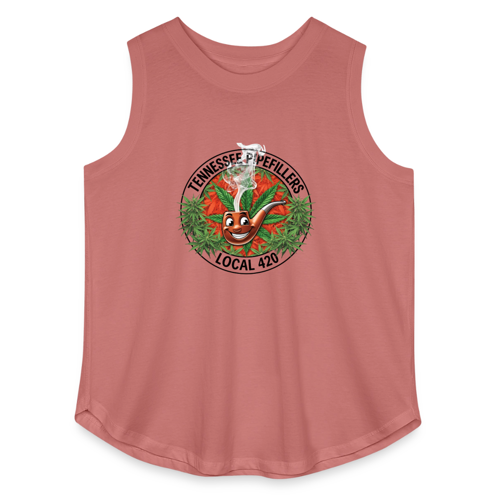 TENNESSEE PIPEFILLERS LOCAL 420 Women's Curvy Relaxed Tank Top - mauve