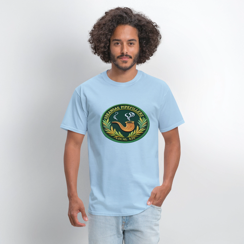ARKANSAS PIPEFILLERS LOCAL 420 Men's T-Shirt - powder blue