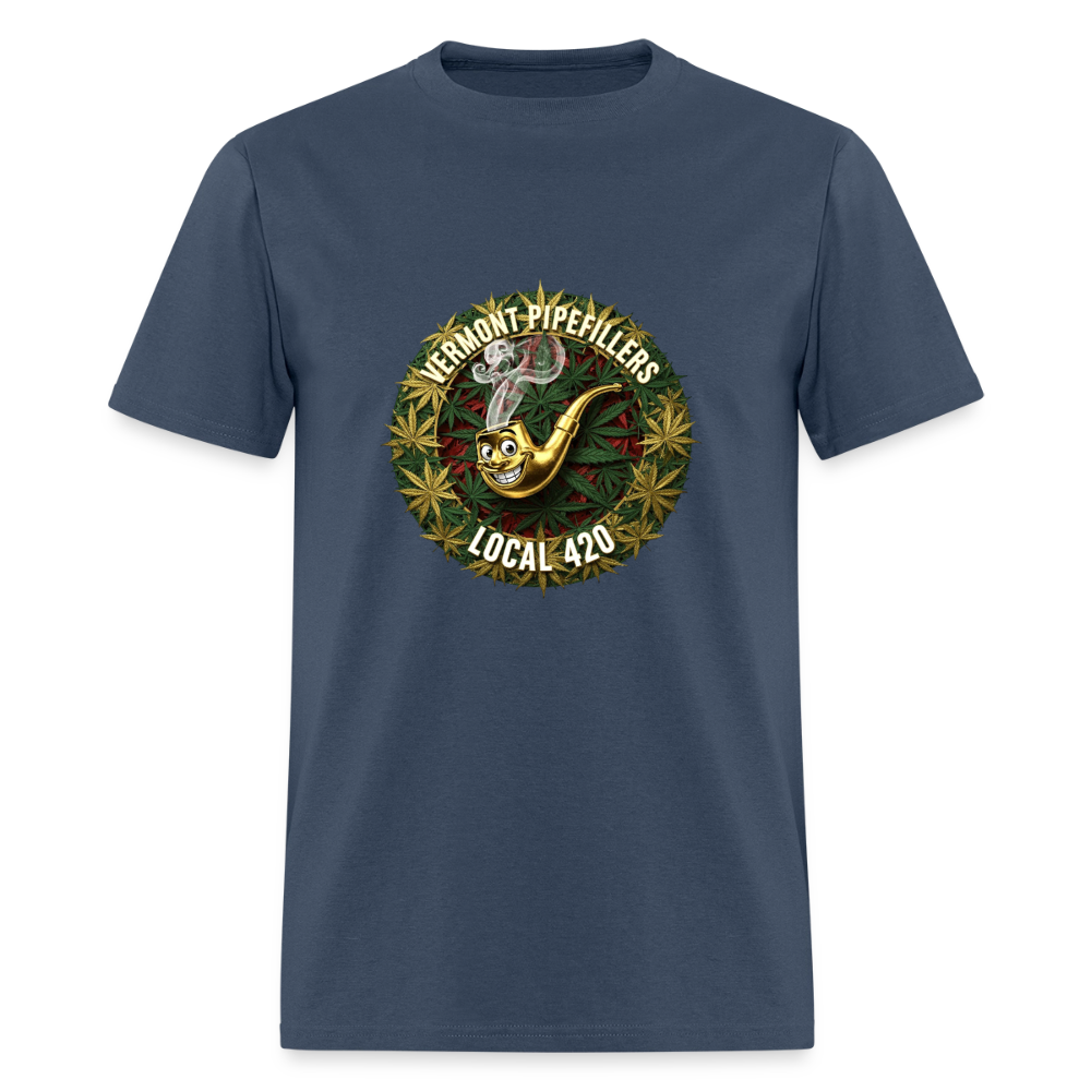 VERMONT PIPEFILLERS LOCAL 420 Men's T-Shirt -  blue dusk