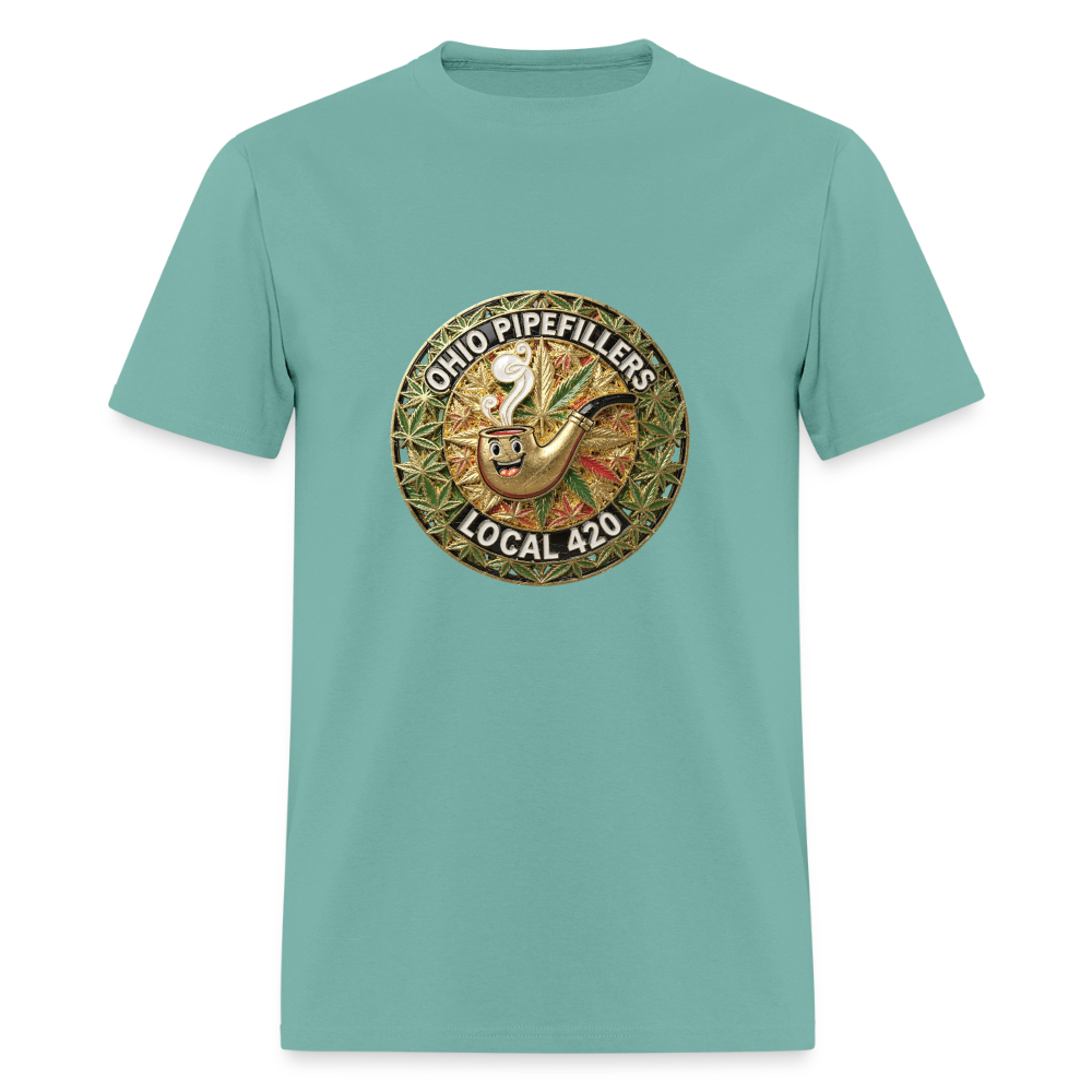 OHIO PIPEFILLERS LOCAL 420  Men's T-Shirt - aquatic