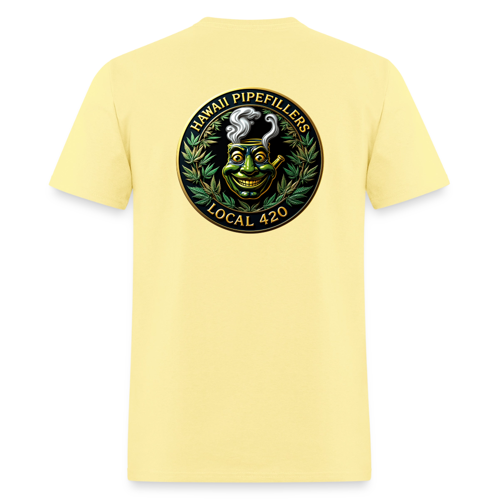 HAWAII PIPEFILLERS LOCAL 420 F/B DESIGN  Men's T-Shirt - cornsilk