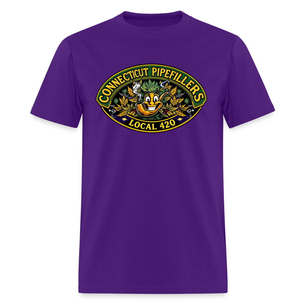 CONNECTICUT PIPEFILLERD LOCAL 420Men's T-Shirt - purple