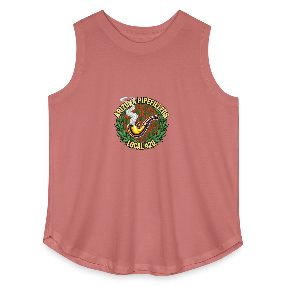 ARIZONA PIPEFILLERS LOCAL 420 F/B DESIGN Women's Curvy Relaxed Tank Top - mauve
