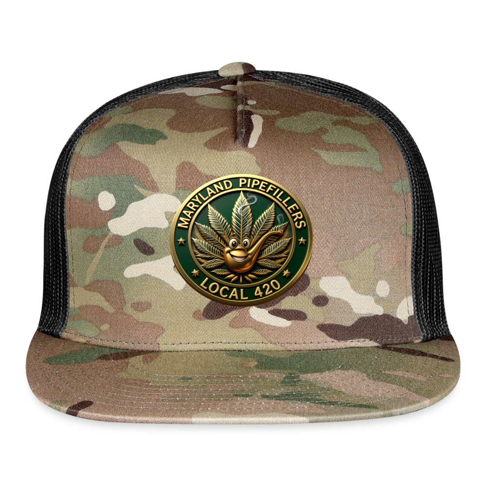 MARYLAND PIPEFILLERS LOCAL 420 CAMO Trucker Hat - MultiCam\black
