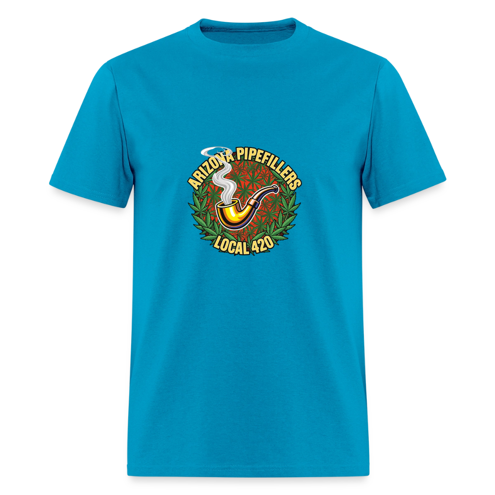 ARIZONA PIPEFILLERS LOCAL 420  F/B DESIGN Men's T-Shirt - turquoise