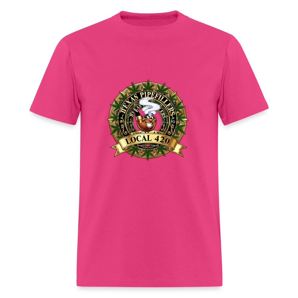 TEXAS PIPEFILLERS LOCAL 420 Men's T-Shirt - fuchsia
