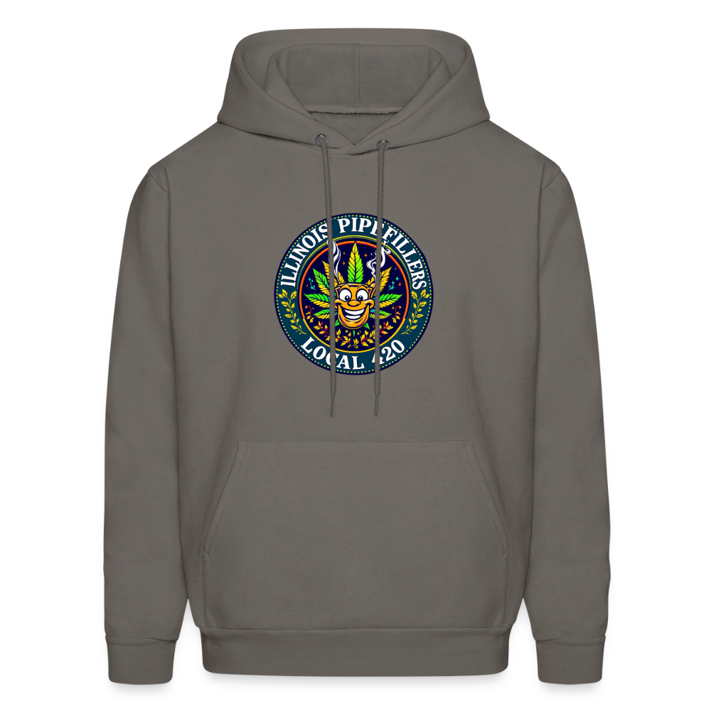 ILLINOIS PIPEFILLERS LOCAL 420 F/B DESIGN Men's Hoodie - asphalt gray