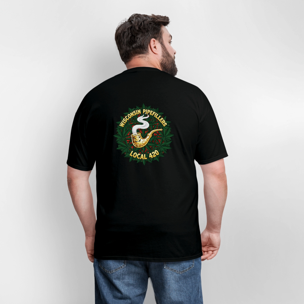 WISCONSIN PIPEFILLERS LOCAL 420 Men's T-Shirt - black
