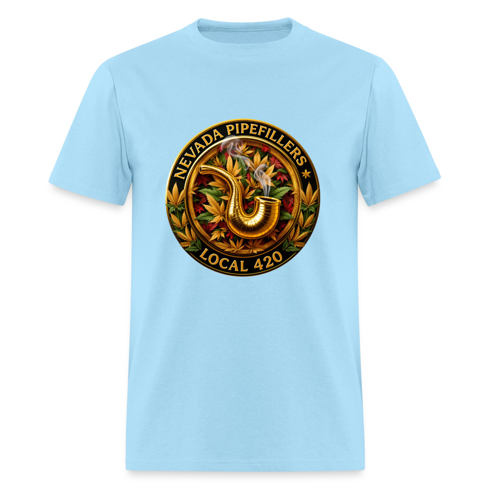NEVADA PIPEFILLERS LOCAL 420  Men's T-Shirt - powder blue
