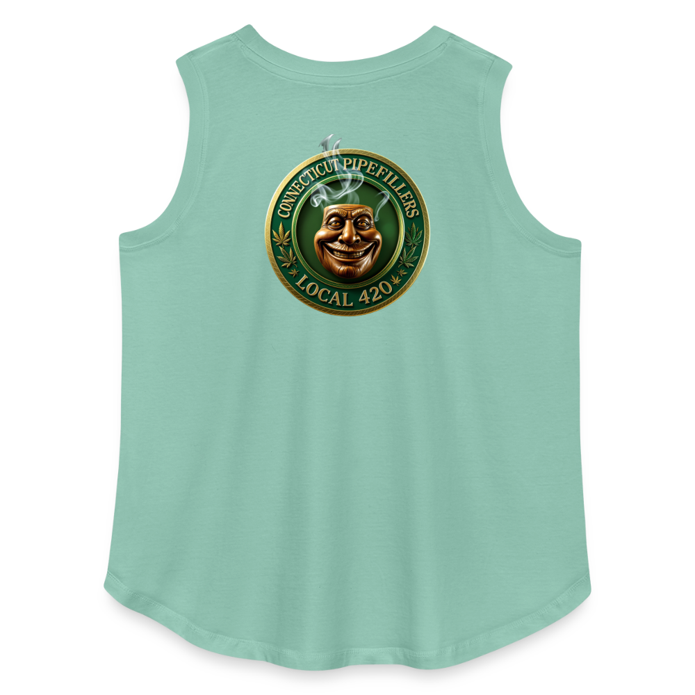 CONNECTICUT PIPEFILLERS LOCAL 420 F/B DESIGN Women's Curvy Relaxed Tank Top - saltwater