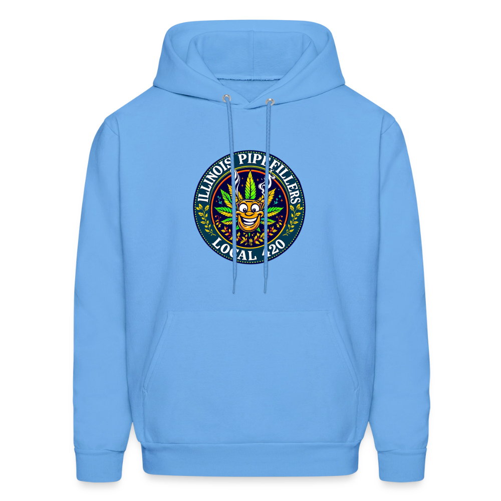 ILLINOIS PIPEFILLERS LOCAL 420 F/B DESIGN Men's Hoodie - carolina blue