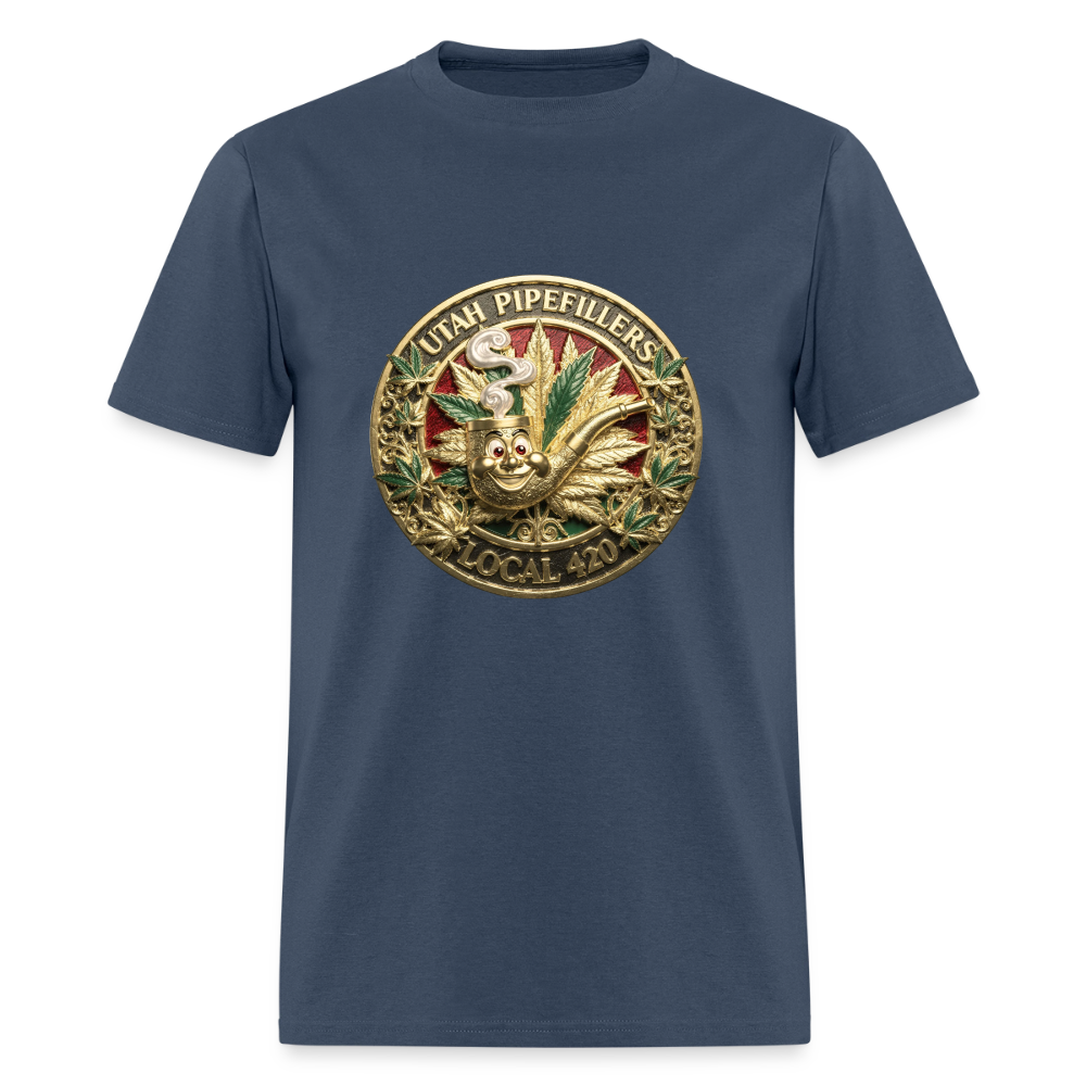 UTAH PIPEFILLERS LOCAL 420 Men's T-Shirt -  blue dusk