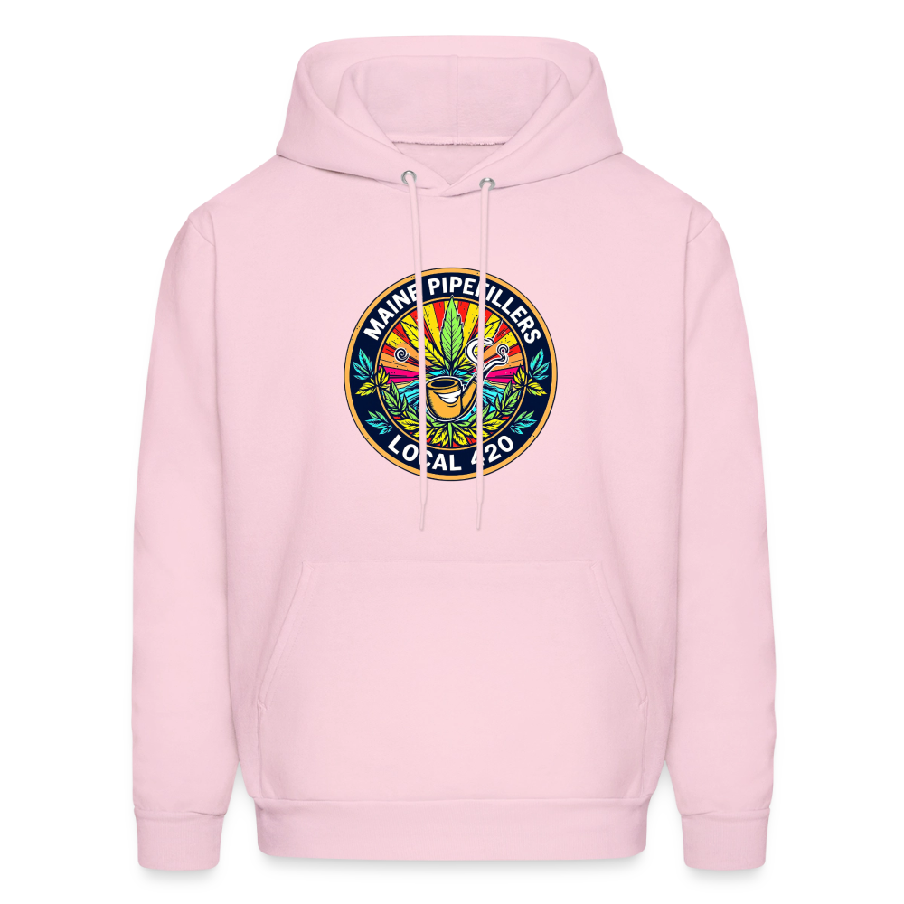 MAINE PIPEFILLERS LOCAL 420 2 EMBLEM Men's Hoodie - pale pink