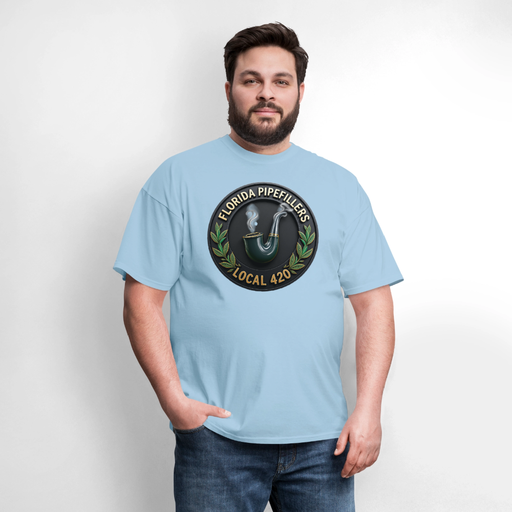 FLORIDA PIPEFILLERS LOCAL 420 F/B DESIGN Men's T-Shirt - powder blue